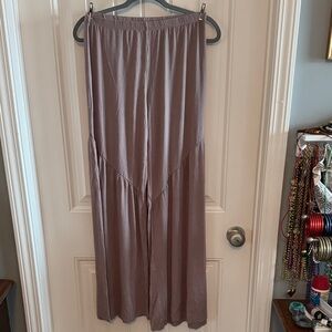 Chic Mauve Wide Leg Women's Pants